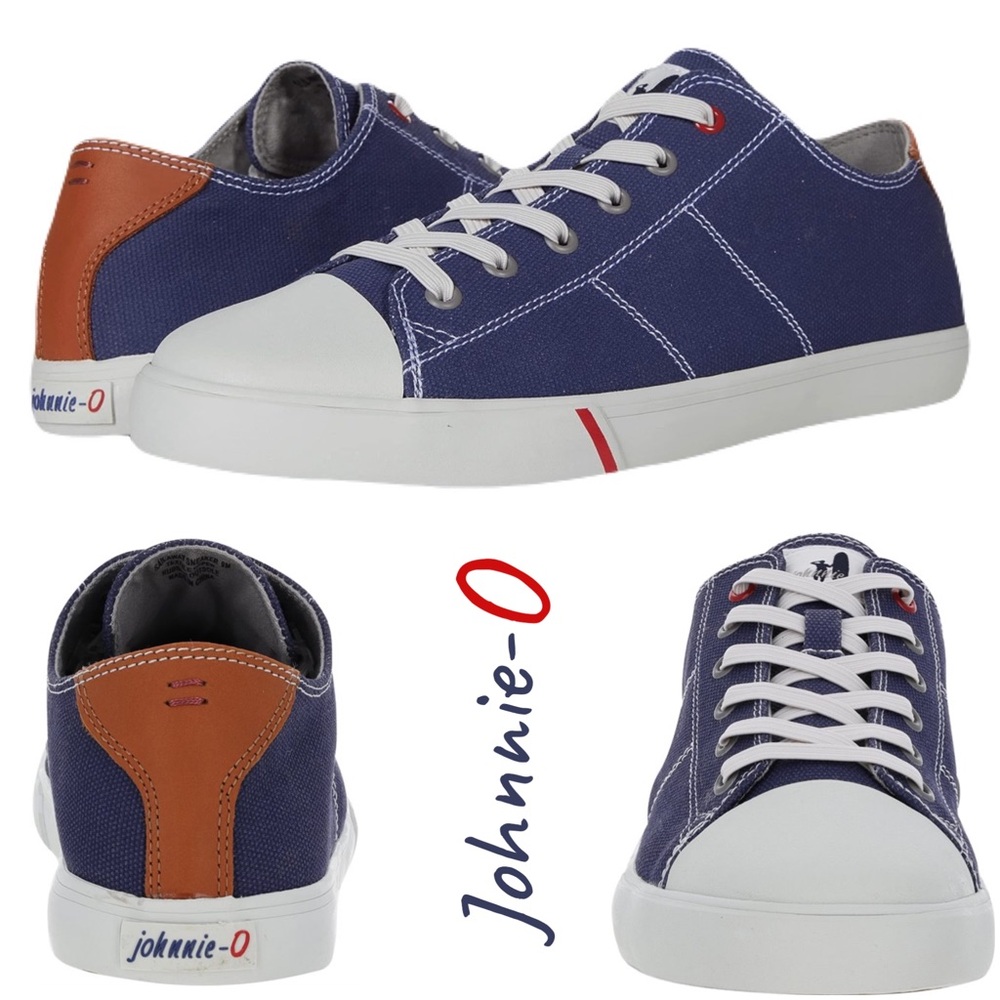 Men’s Johnnie-O Sail Away Sneakers, Blue, 8M